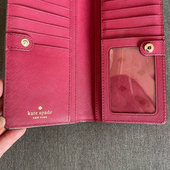 Kate Spade Slim Red Leather Wallet - Picture 4 of 5